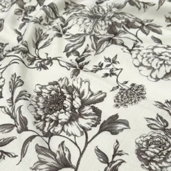 Artistry Bloom (Slub Print) Table Linen in Grey