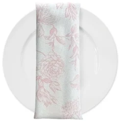 Artistry Bloom (Slub Print) Table Napkin in Dusty Rose