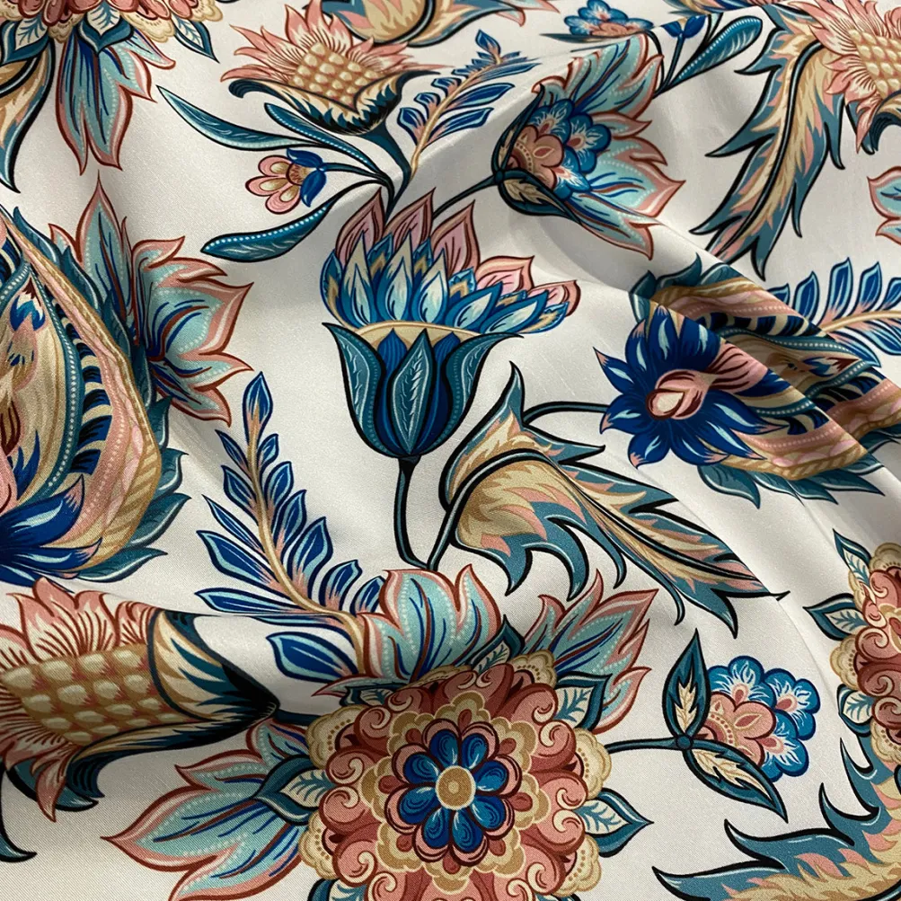 Asian Paisley (Dupioni) Table Linen in Teal