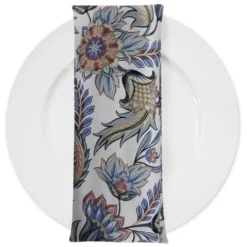 Asian Paisley (Dupioni) Table Napkin in Teal