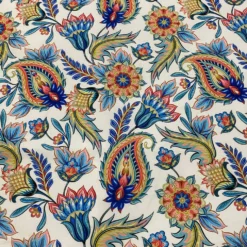 Asian Paisley (Dupioni) Table Runner in Blue