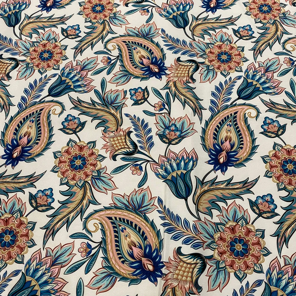 Asian Paisley (Dupioni) Table Runner in Teal