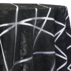 Atlas Sheer Table Linen in Black