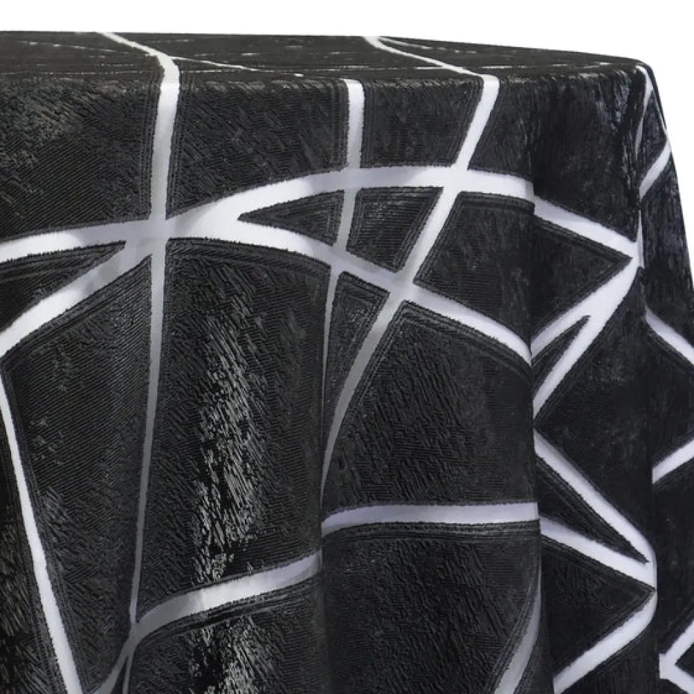 Atlas Sheer Table Linen in Black