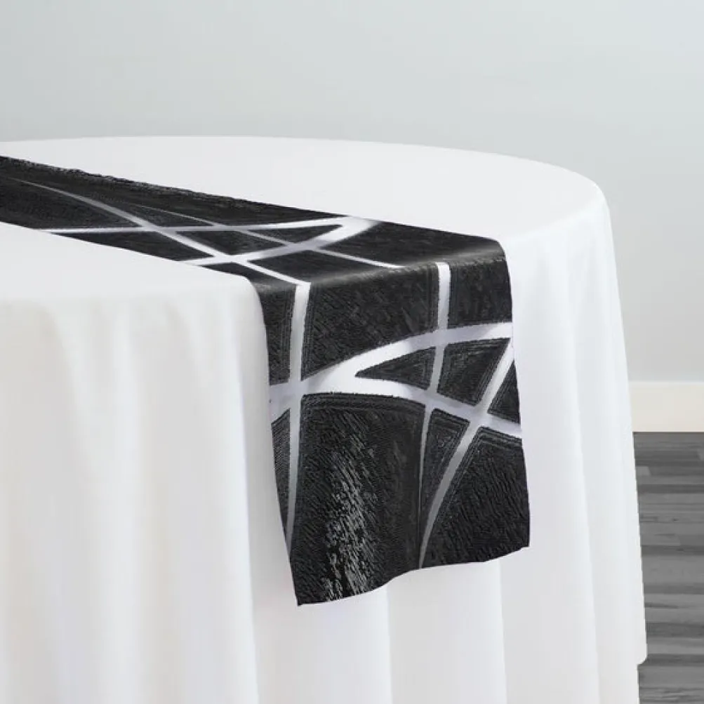 Atlas Sheer Table Runner in Black