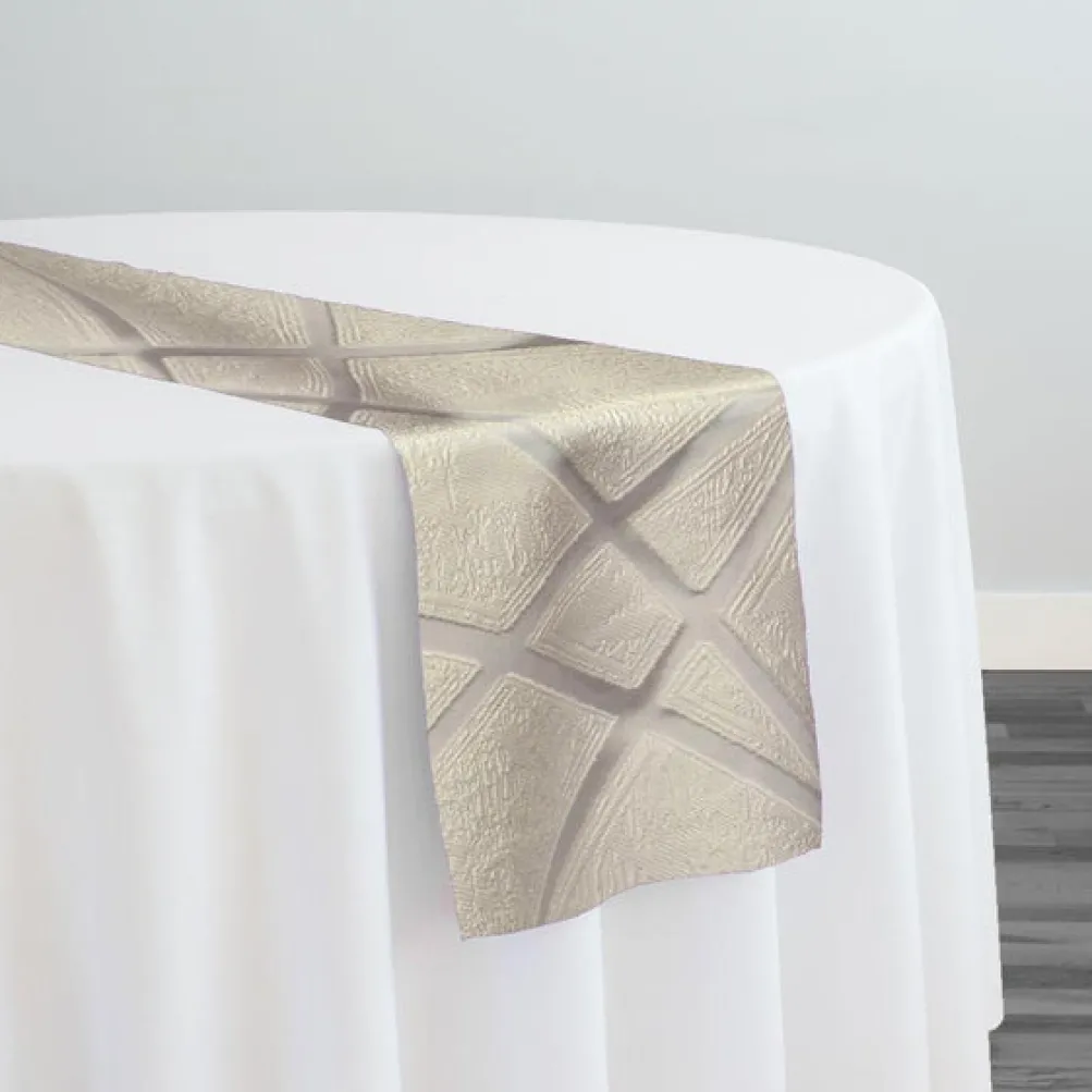 Atlas Sheer Table Runner in Ivory