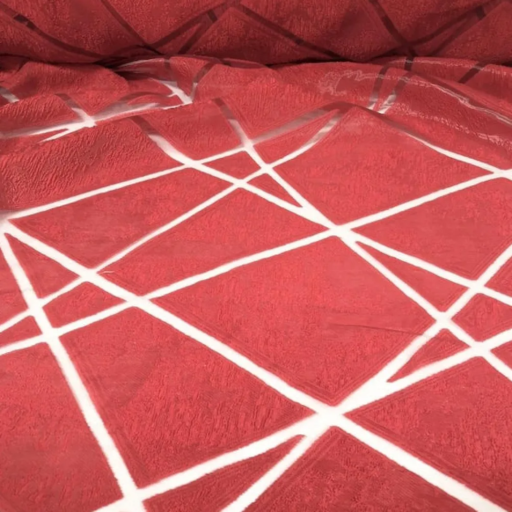 Atlas Sheer Table Runner in Red