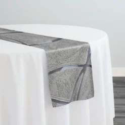 Atlas Sheer Table Runner in Silver