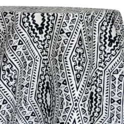Aztec Print (Dupioni) Table Linen in Black