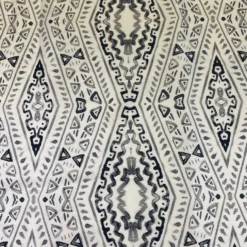Aztec Print (Dupioni) Table Runner in Steel Blue
