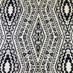 Aztec Print (Dupioni) Table Runner in Black