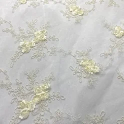 Baby Rose Embroidery Table Linen in Ivory
