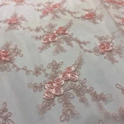 Baby Rose Embroidery Table Runner in Blush