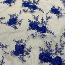 Baby Rose Embroidery (w/ Poly Lining) Table Napkin in Royal