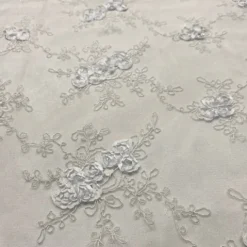 Baby Rose Embroidery (w/ Poly Lining) Table Napkin in White