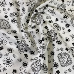 Bandana (Poly Print) Table Linen in White