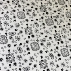 Bandana (Poly Print) Table Linen in White