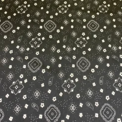 Bandana (Poly Print) Table Linen in Black
