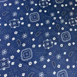 Bandana (Poly Print) Table Linen in Navy