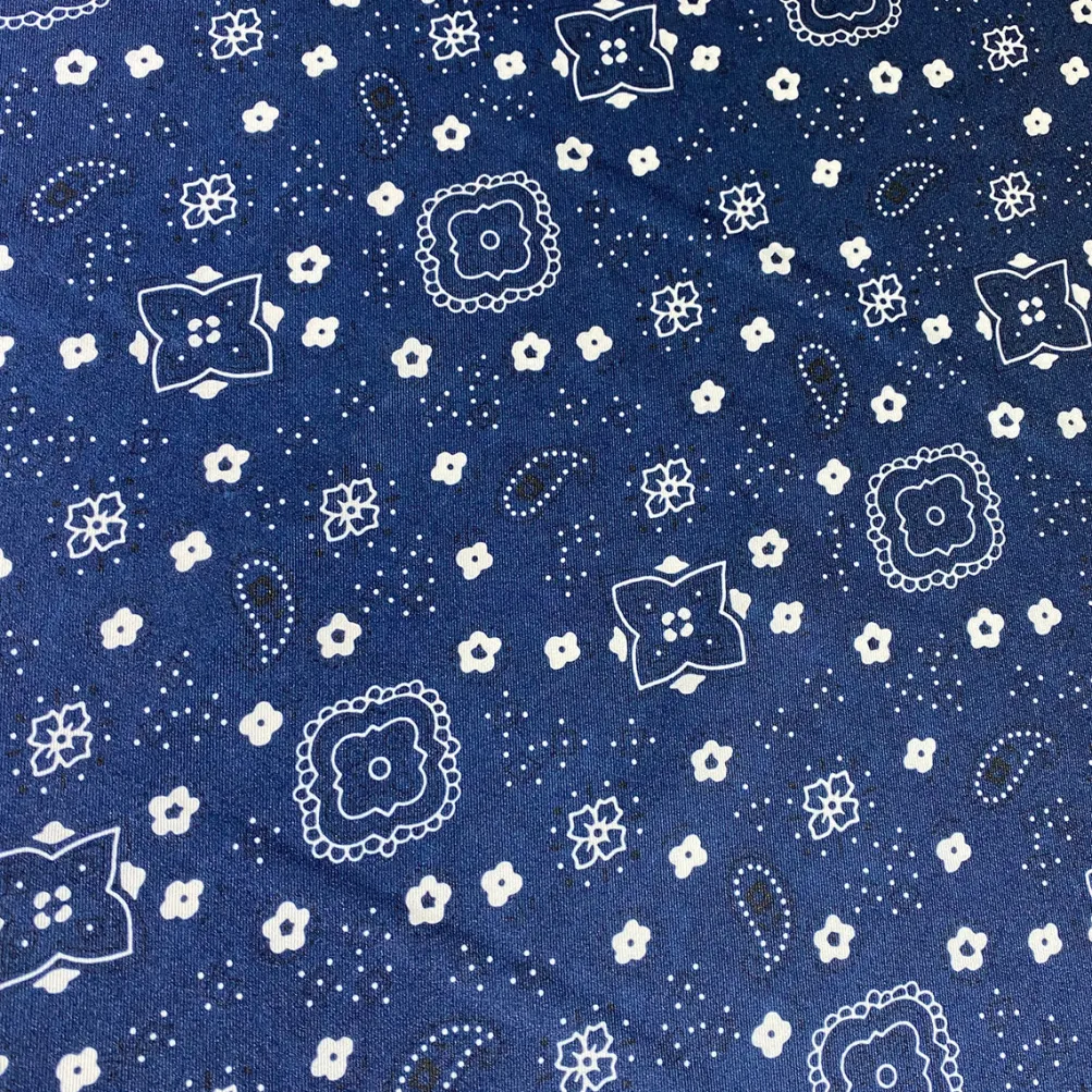 Bandana (Poly Print) Table Linen in Navy