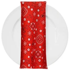 Bandana (Poly Print) Table Napkin in Red