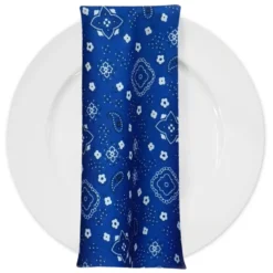 Bandana (Poly Print) Table Napkin in Royal