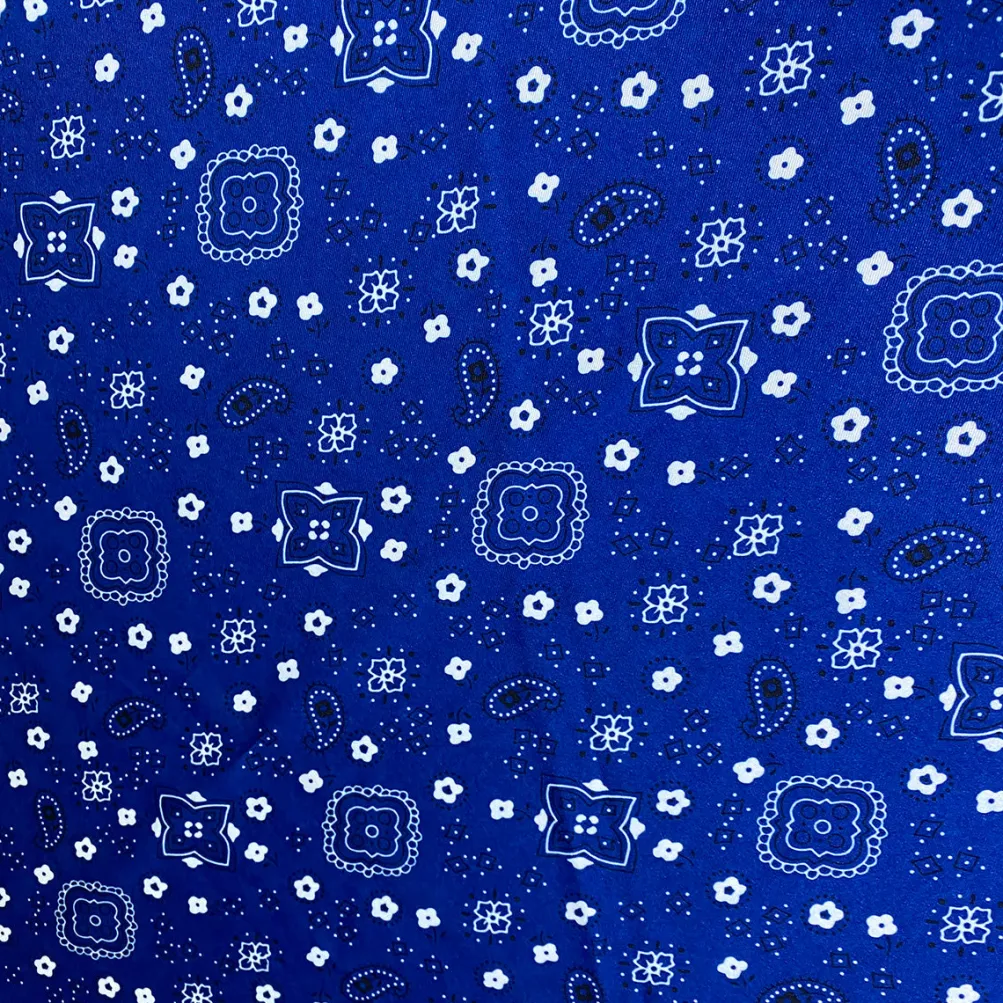 Bandana (Poly Print) Table Napkin in Royal