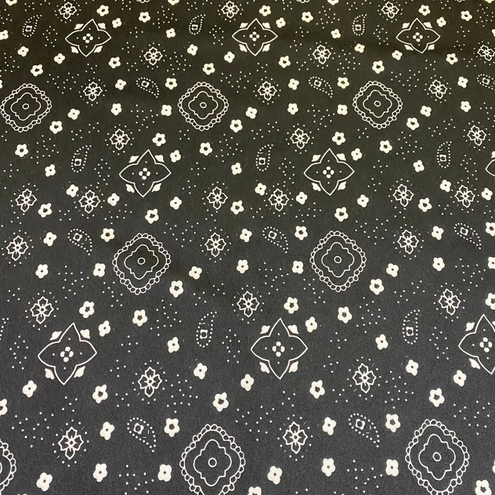 Bandana (Poly Print) Table Runner in Black