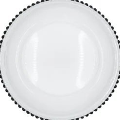 Beaded - Glass Charger Plate in Black (Item # 0239)