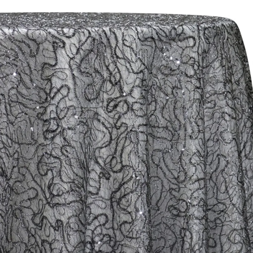 Bedazzle Table Linen in Charcoal