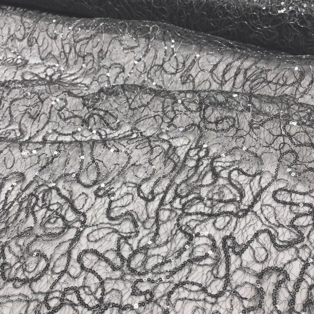 Bedazzle Table Linen in Charcoal