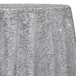 Bedazzle Table Linen in Silver and White
