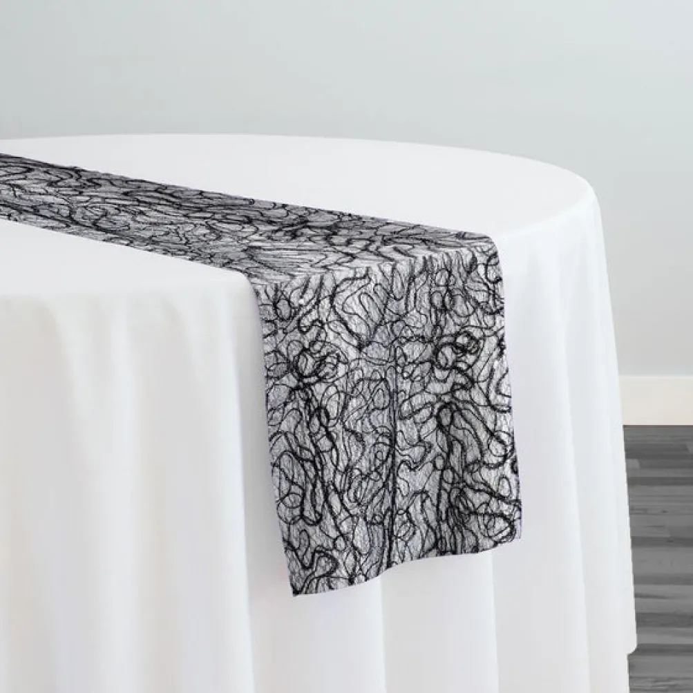Bedazzle Table Runner in Black