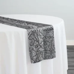 Bedazzle Table Runner in Charcoal