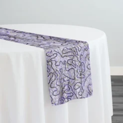 Bedazzle Table Runner in Purple Gold