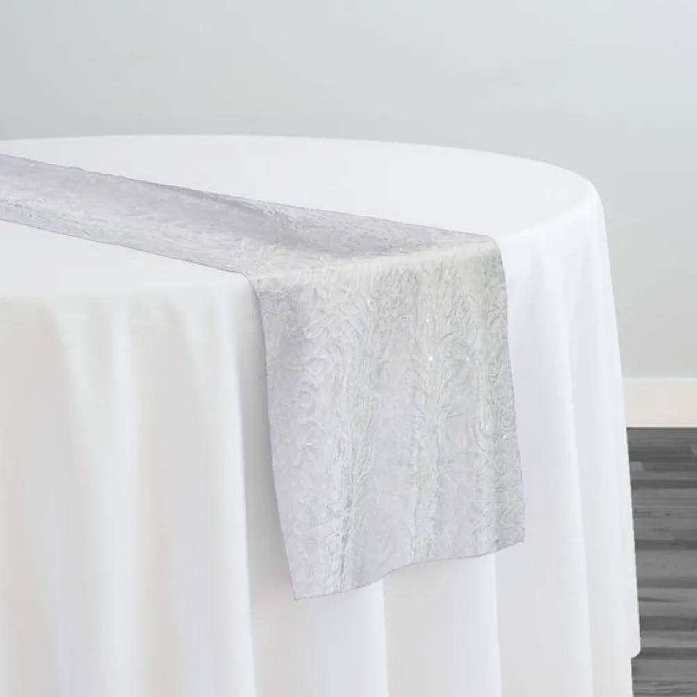Bedazzle Table Runner in White