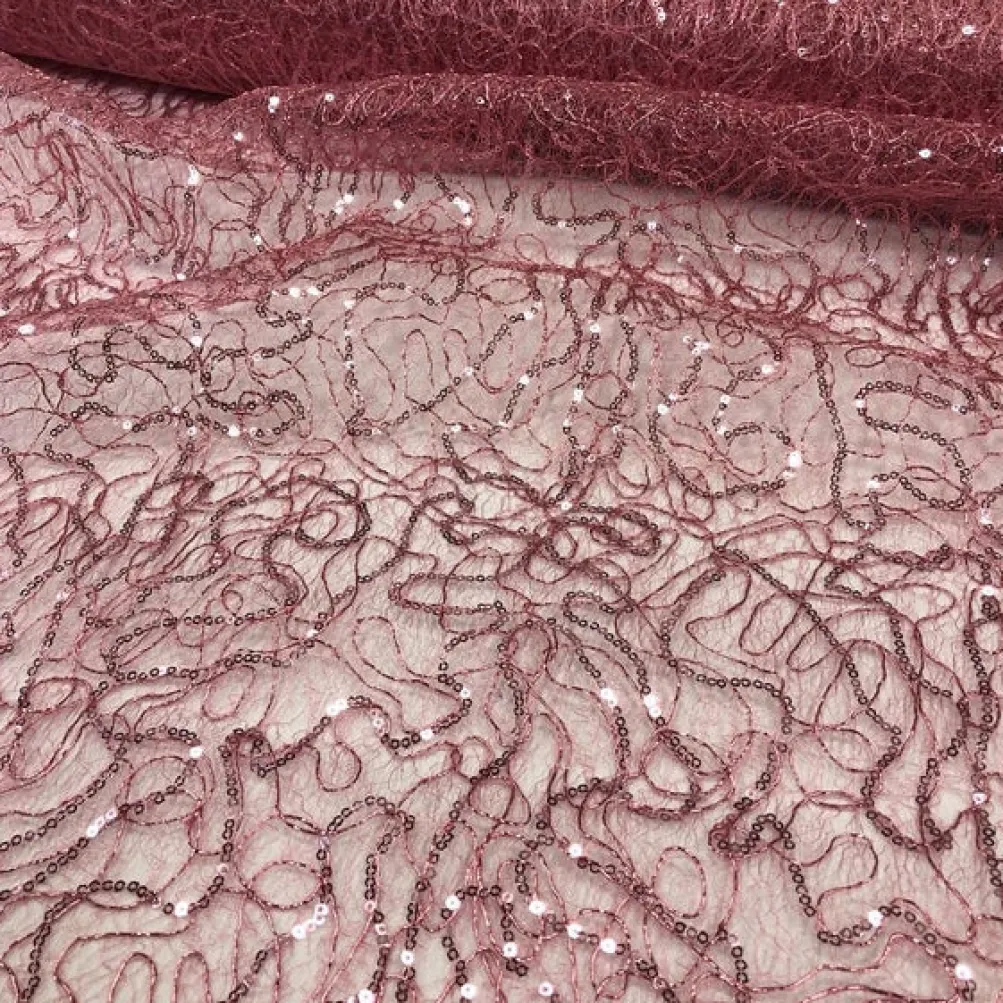 Bedazzle (w/ Poly Lining) Table Napkin in Dusty Rose