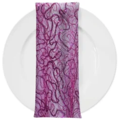 Bedazzle (w/ Poly Lining) Table Napkin in Fuchsia