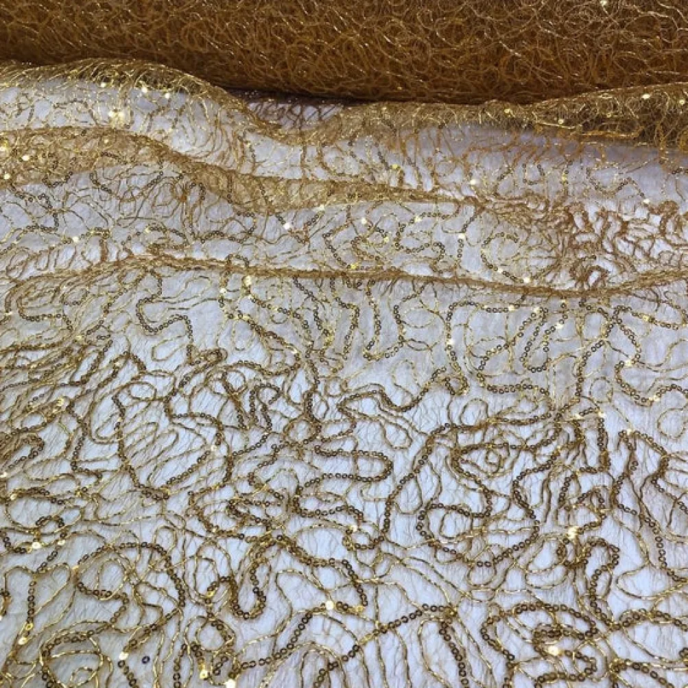Bedazzle (w/ Poly Lining) Table Napkin in Gold 24K