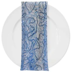 Bedazzle (w/ Poly Lining) Table Napkin in Turquoise