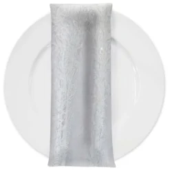 Bedazzle (w/ Poly Lining) Table Napkin in White