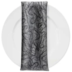Bedazzle (w/ Poly Lining) Table Napkin in Charcoal
