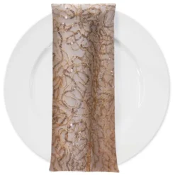 Bedazzle (w/ Poly Lining) Table Napkin in Blush