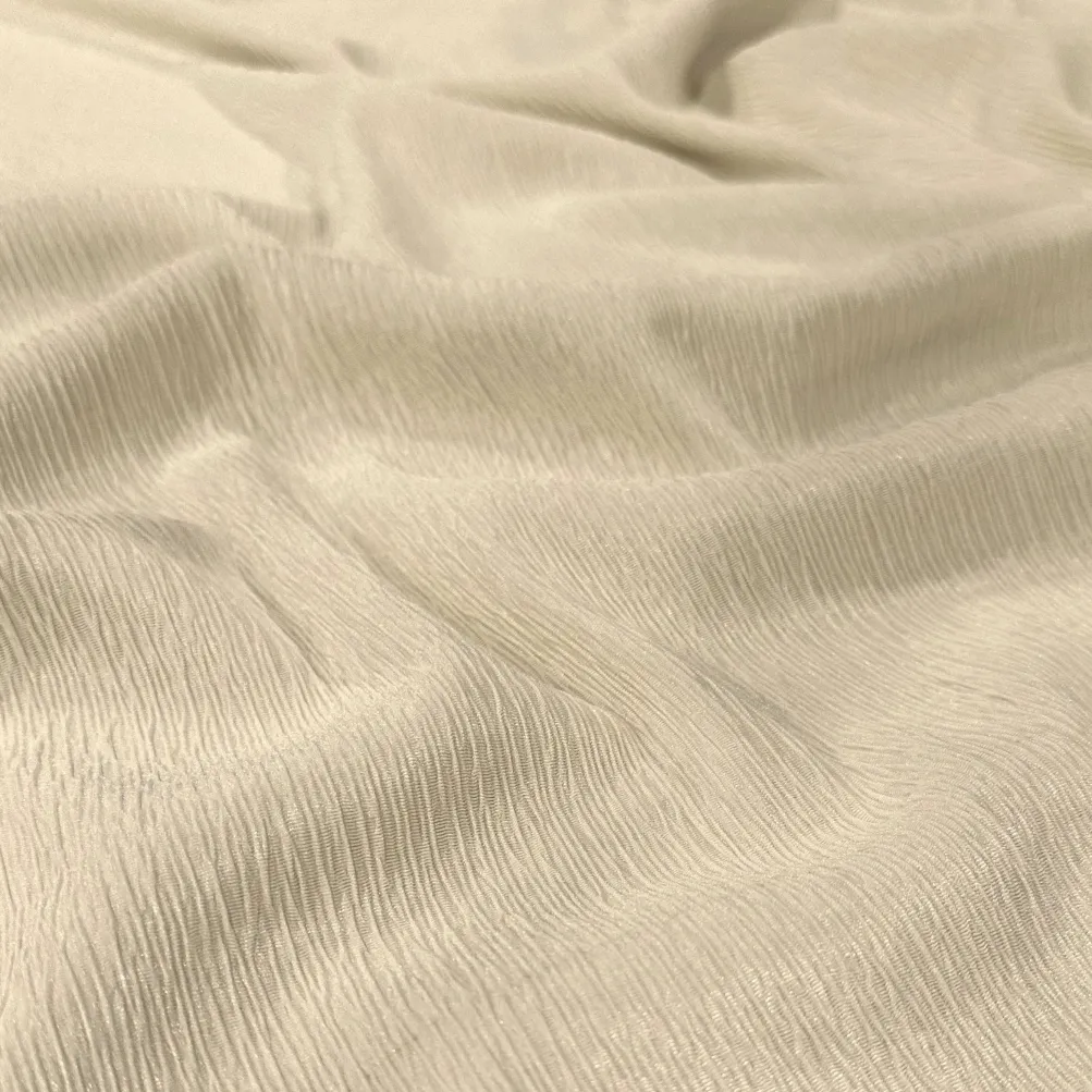 Bella Crepe Table Linen in Bone
