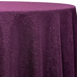 Bella Crepe Table Linen in Eggplant