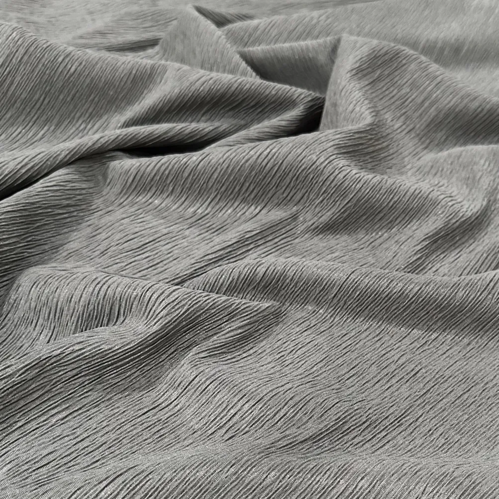 Bella Crepe Table Linen in Grey