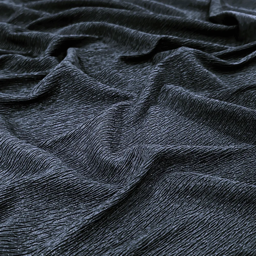 Bella Crepe Table Linen in Navy