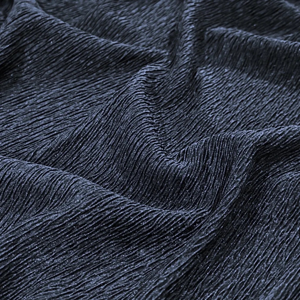 Bella Crepe Table Linen in Navy