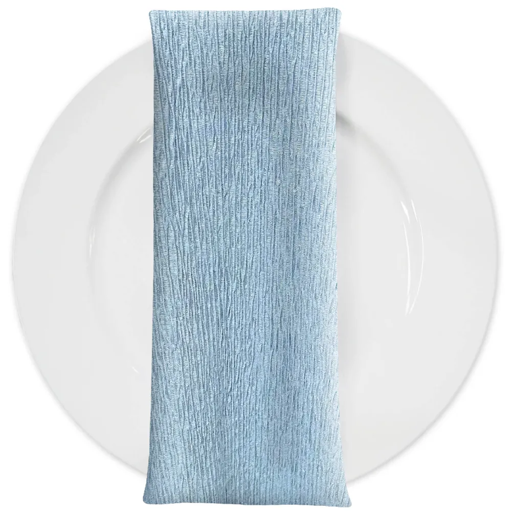 Bella Crepe Table Napkin in Baby Blue