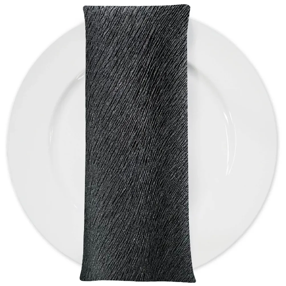 Bella Crepe Table Napkin in Black